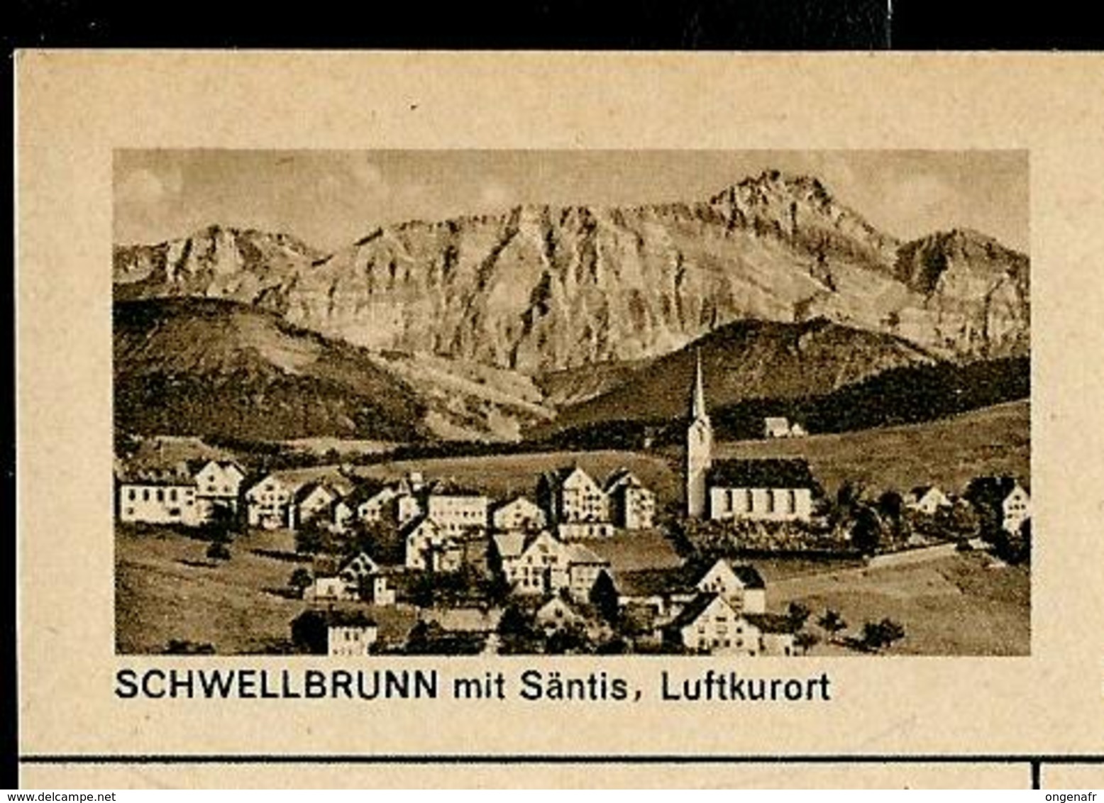 Carte Illustré Neuve N° 182 - 0324 F - SCHWELLBRUNN Mit Säntis , Lufkurort  (écrit: 39,5 Mm)   (Zumstein 2009) - Entiers Postaux