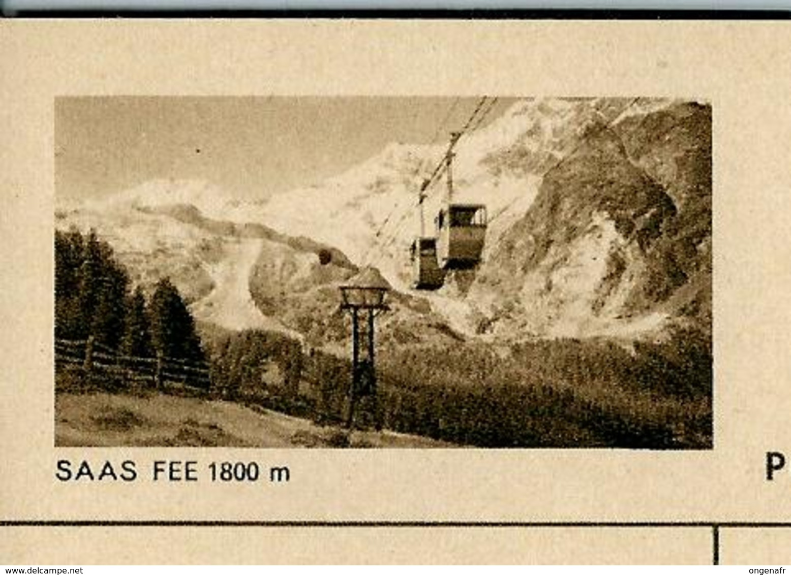 Carte Illustré Neuve N° 182 - 0315 F - SAAS FEE 1800 M (téléphérique)   (Zumstein 2009) - Entiers Postaux