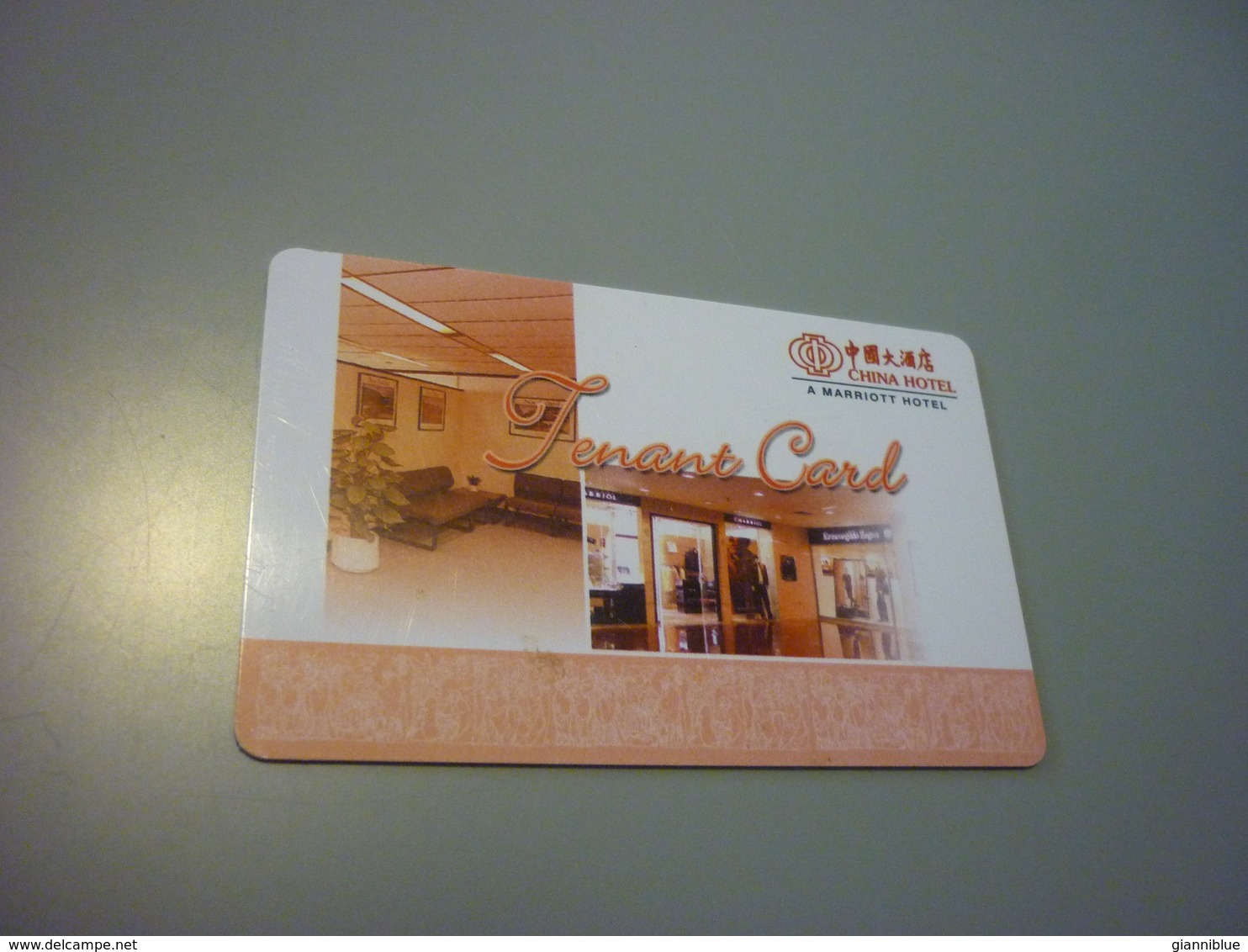 China Marriott Hotel Room Key Card (tenant Card) - Cartes D'hotel