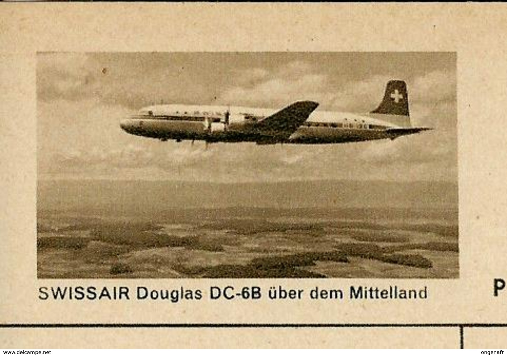 Carte Illustré Neuve N° 182 - 0359 F - SWISSAIR Douglas DC-6B über Dem Mittelland (Zumstein 2009) - Entiers Postaux