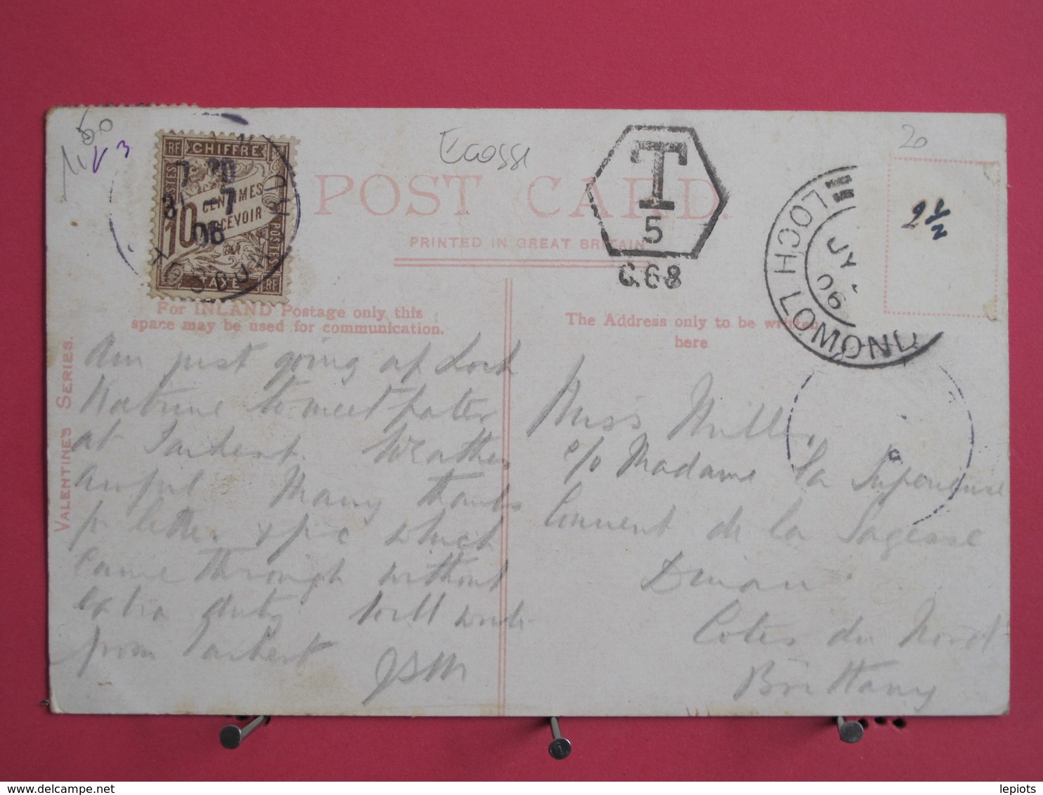 Ecosse - Loch Katrine - Ellen's Isle - CPA 1906 - Timbre Et Cachet Taxe - Scans Recto-verso - Stirlingshire