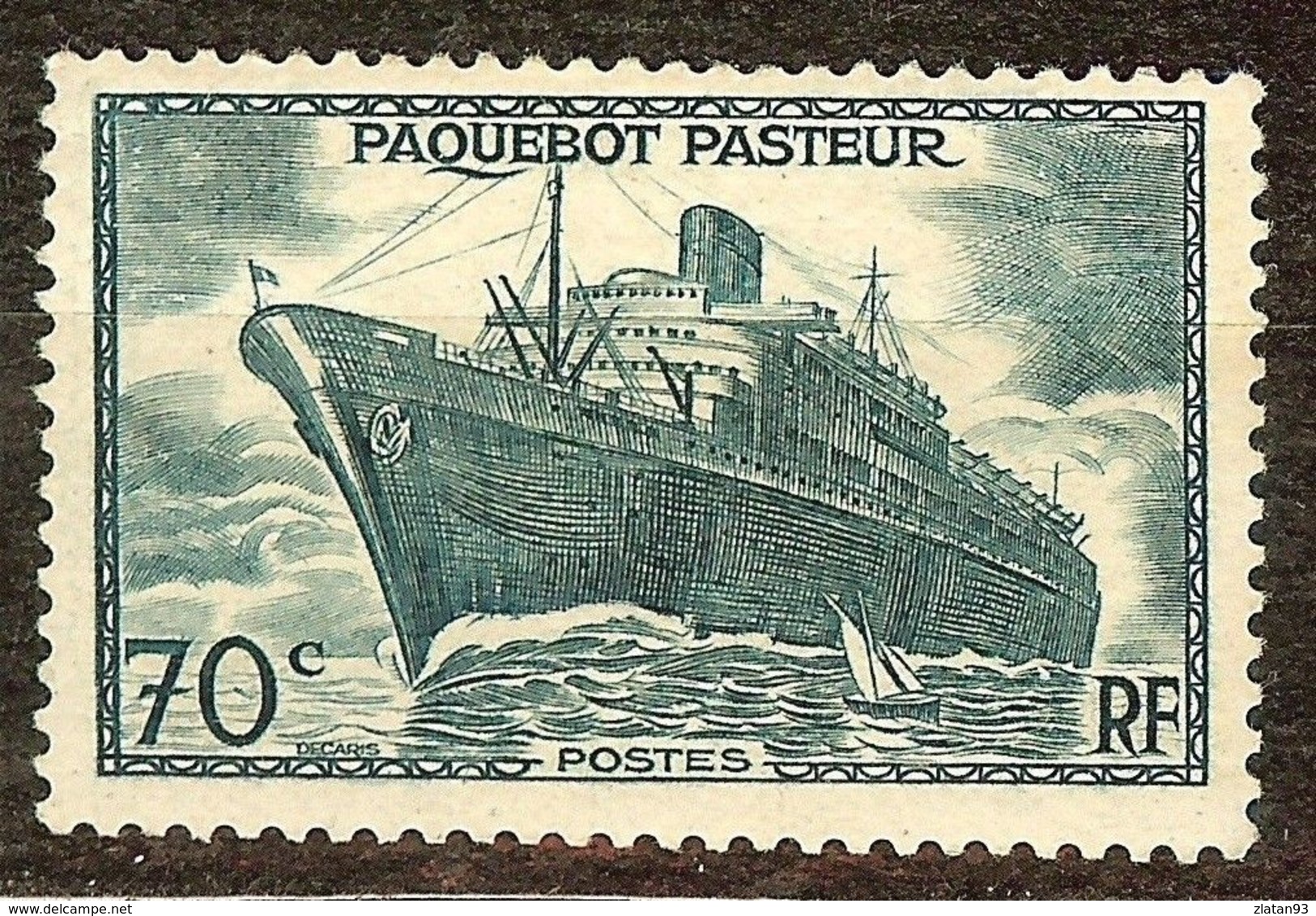 RARISSIME N°502b PAQUEBOT PASTEUR SANS SURCHARGE NEUF** & Signé BRUN Coté 55000€ (cf Description) - Unused Stamps