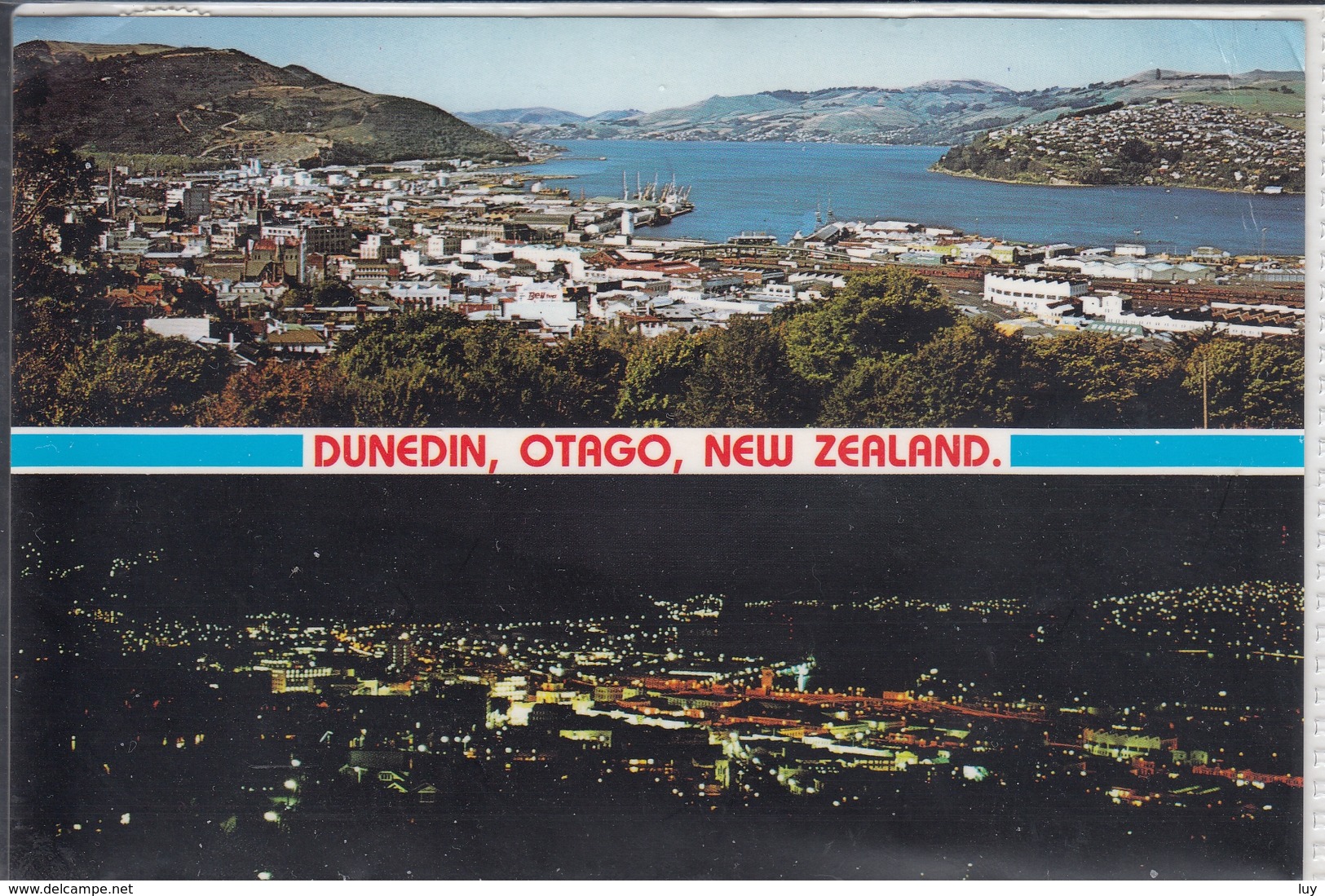 DUNEDIN OTAGO  NEW ZEALAND  DAY & NIGHT PANORAMA  NICE STAMP - New Zealand