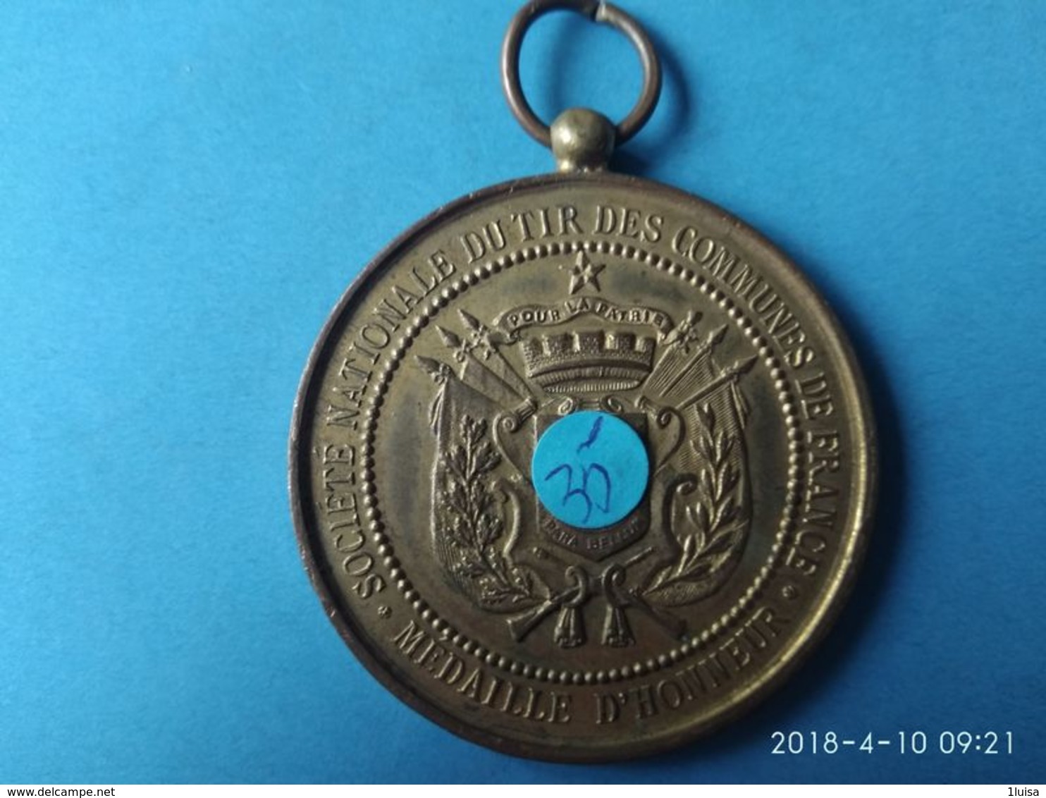 Repubblica Francese Societe Nationale Du Tir Des Communes De France  Medalle D'honneur - Royaux / De Noblesse