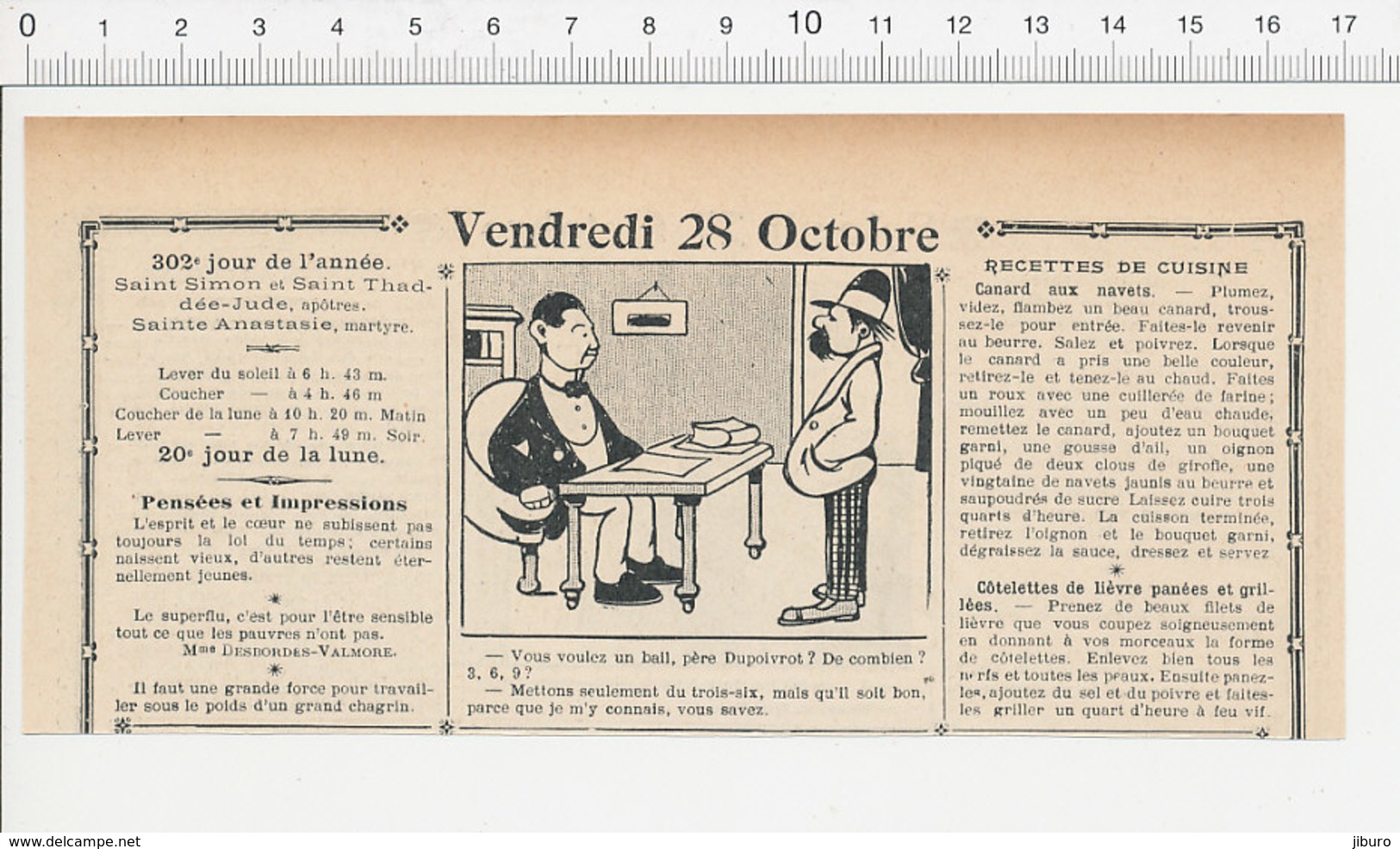 2 Scans Humour De 1904 Métier Acteur De Théatre Four Thème Intermittent Du Spectacle 223S - Non Classés