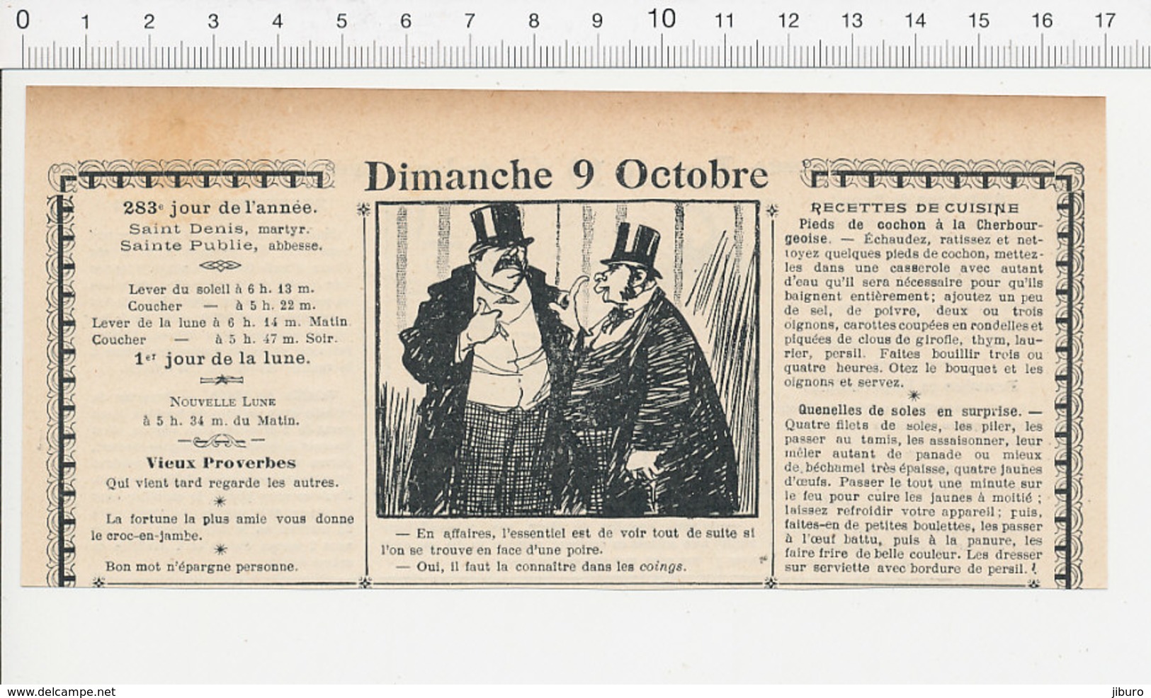 2 Scans Humour De 1904 Boisson Bouteille De Rhum / Fruit Poire Coing  223S - Non Classés