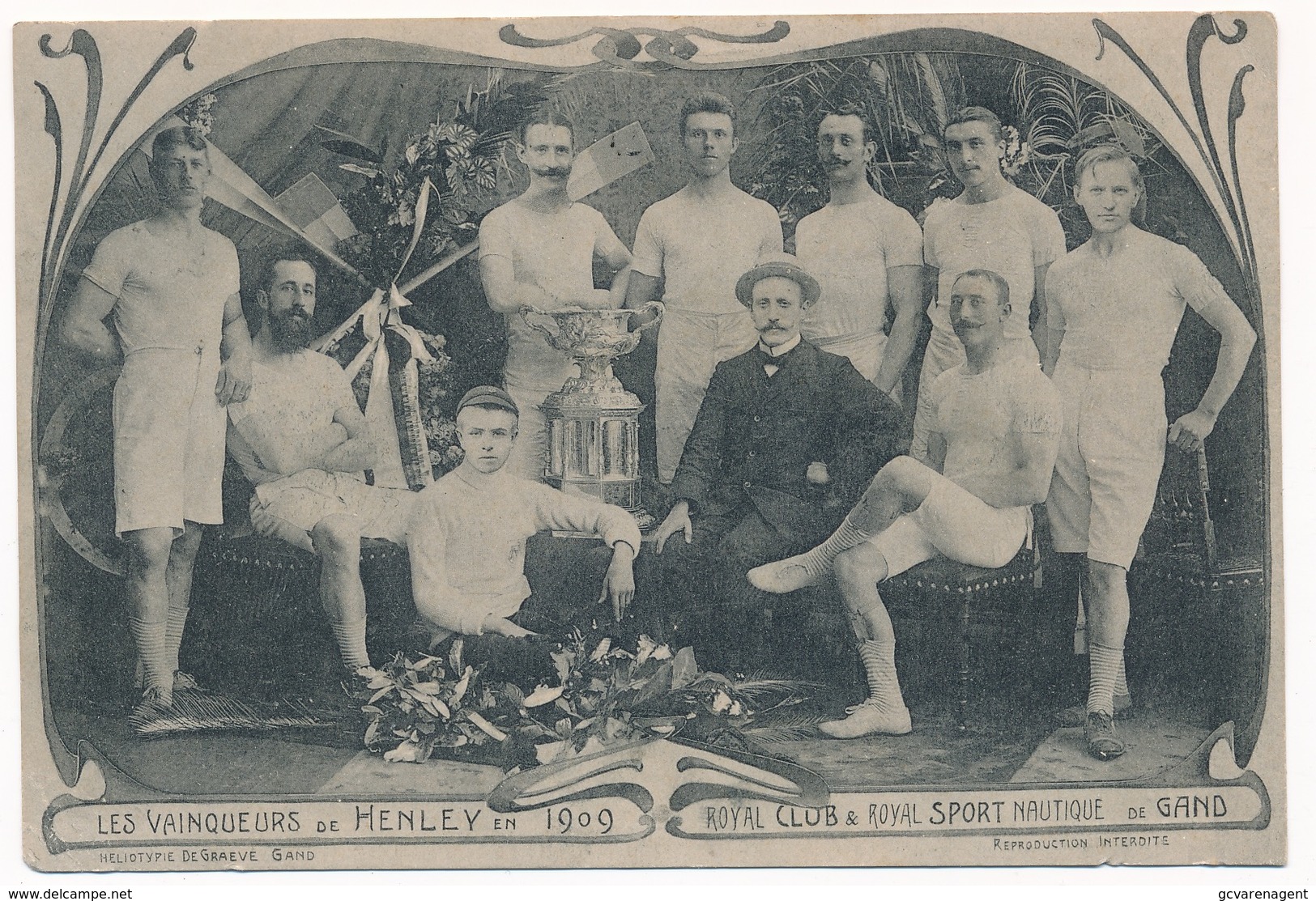 LES VAINQUEURS DE HENLEY EN 1909 - ROYAL CLUB & ROYAL SPORT NAUTIQUE DE GAND - Rowing