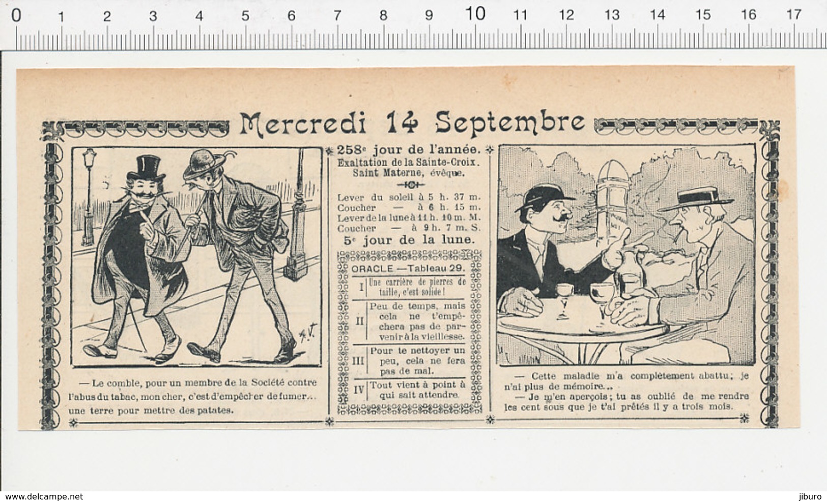 2 Scans Humour De 1904 Fumer Une Terre Pour Mettre Des Patates / Bavardage Pie Oiseau Perroquet 223S - Non Classés