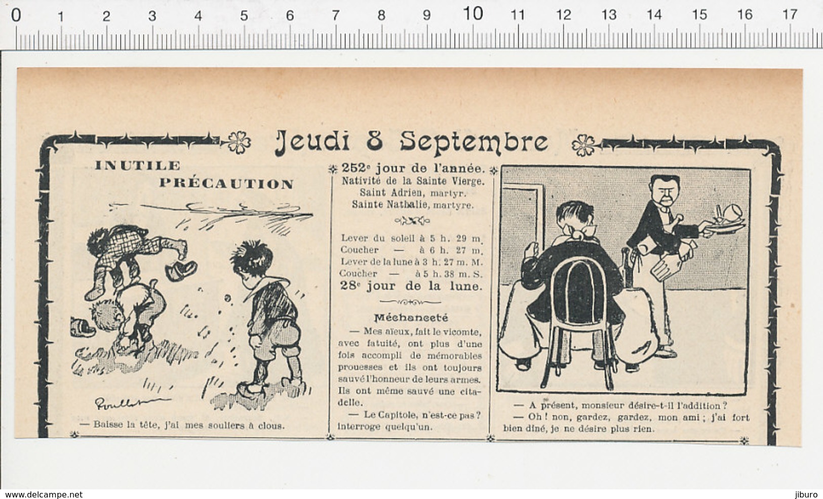 2 Scans Humour De 1904 Auvergne Danse Bourrée Agriculture Labour Mercerie Mercier Métier Souliers à Clous 223S - Non Classés