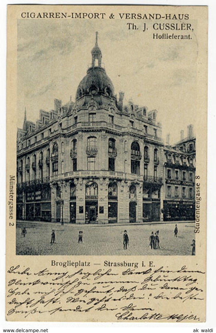 Strasbourg, Strassburg - Broglieplatz, Cigarren Import - Versand Haus - Strasbourg