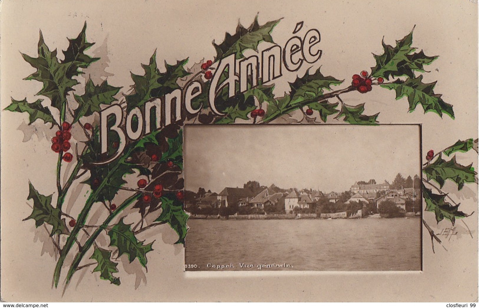 Bonne Année, Coppet, Oblitération  31.12.1920 - Coppet