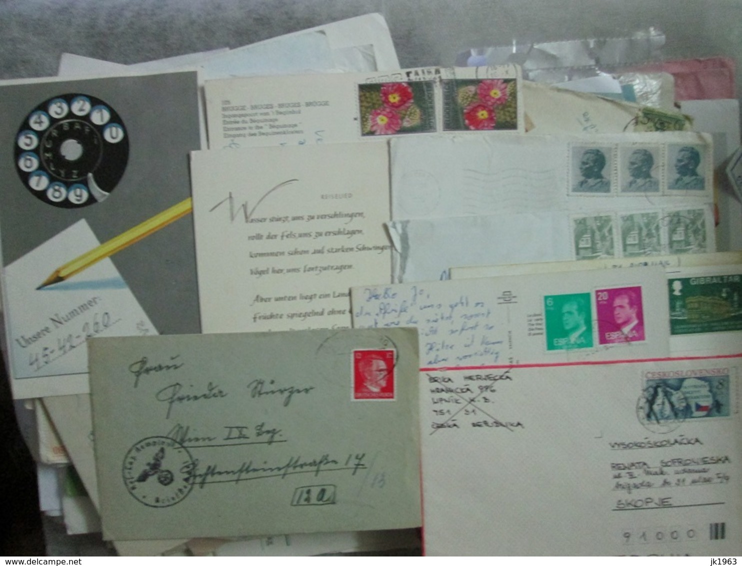 BIG LOT, 300+ COVERS, POSTCARDS, TELEGRAMS; 2000+ WORLDWIDE STAMPS, AND OTHER, SEE 44 PHOTOS