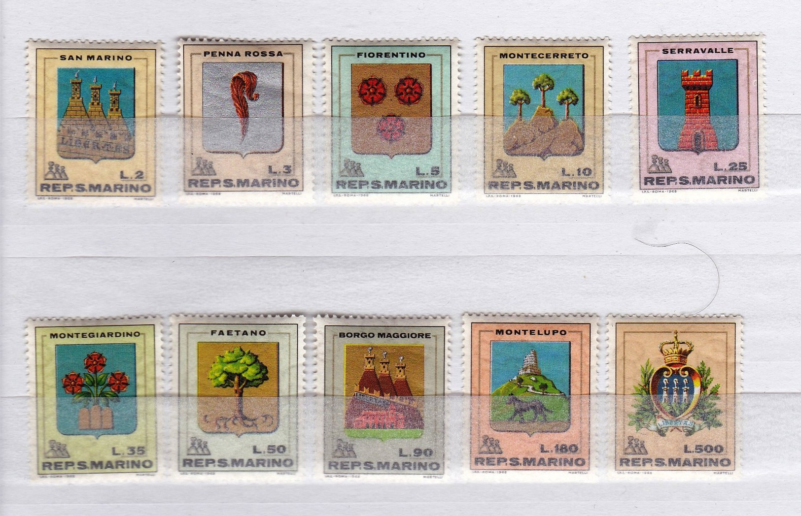 SAINT-MARIN - 1968 YT 710 à 719 N** MNH - Unused Stamps