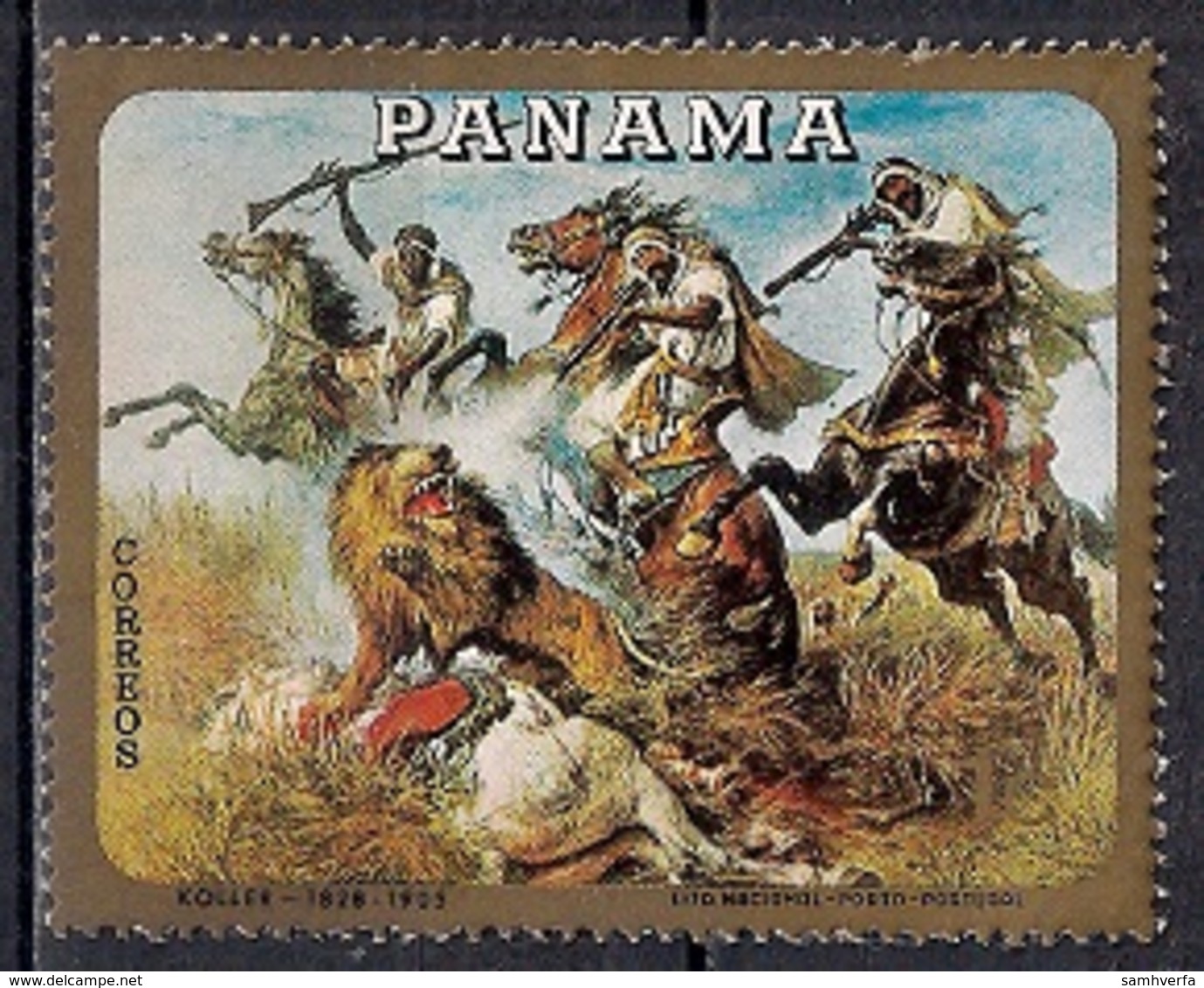 Panama 1968 - Chase Scenes On Horseback On Paintings And Tapestries From The 17th-19th Century - Panamá