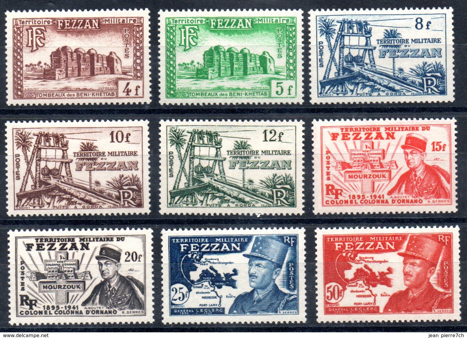 Fezzan Y&T 28**, 30**, 32** - 42**, 43* - 48*, 49**, 50**, 51*, 52**, 53** - Unused Stamps