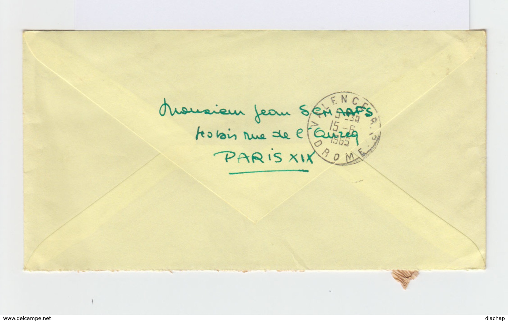 Sur Enveloppe Recommandée 4 Timbres Dont 1 Service Aéropostal Et 1 20 ème Ann. Libération. CAD Saint Denis 1965. (858) - 1961-....