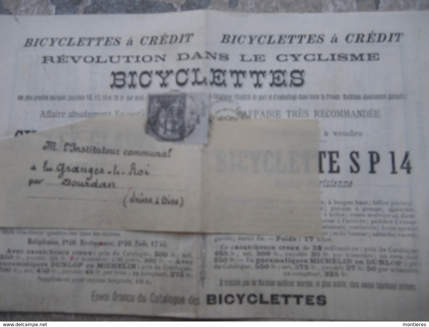 Bicyclette à Crédit Révolution Dans Le Cyclisme Vélo Gladiator Prospectus 1894 - Sports & Tourisme