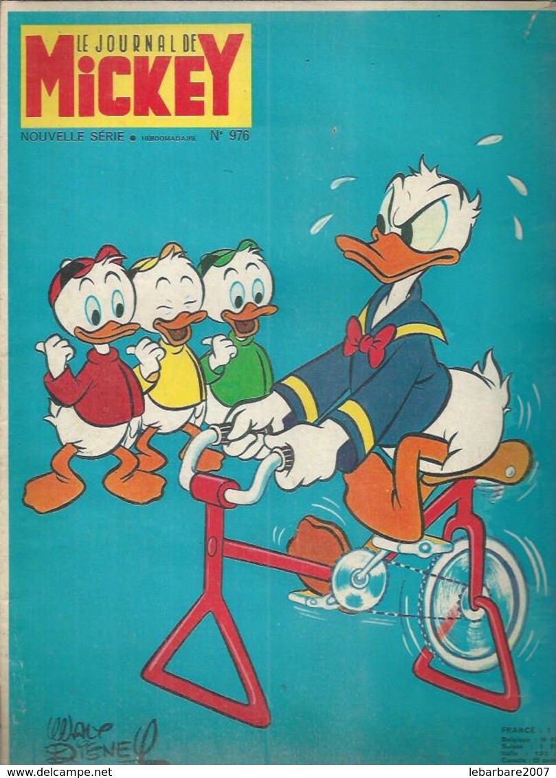 LE JOURNAL DE MICKEY  N° 976  -  Déssin: WALT DISNEY   -    1971 - Journal De Mickey