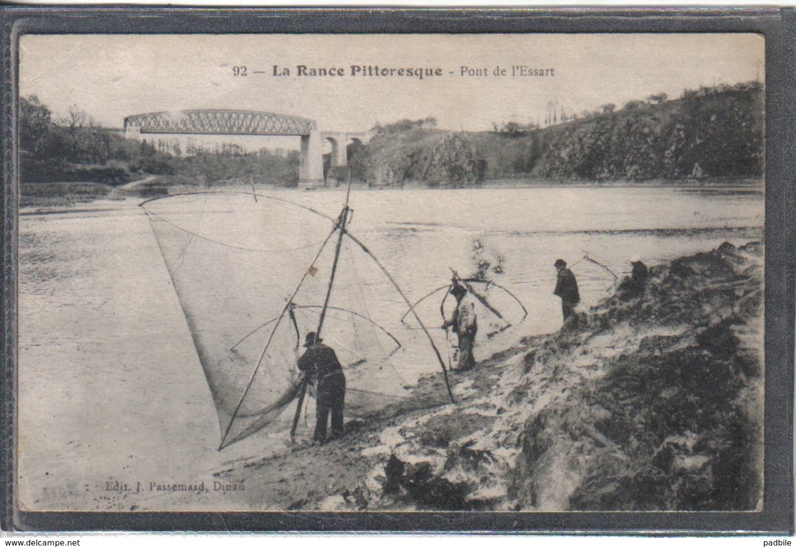 Carte Postale 35. Pont De L'Essart  La Pêche Aux Carrelets Très Beau Plan - Other & Unclassified