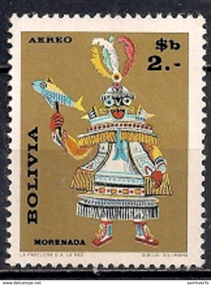Bolivia 1968 - Airmail - The 9th Congress Of The UPAE, Postal Union Of The Americas And Spain, Bolivian Folklore - Bolivia