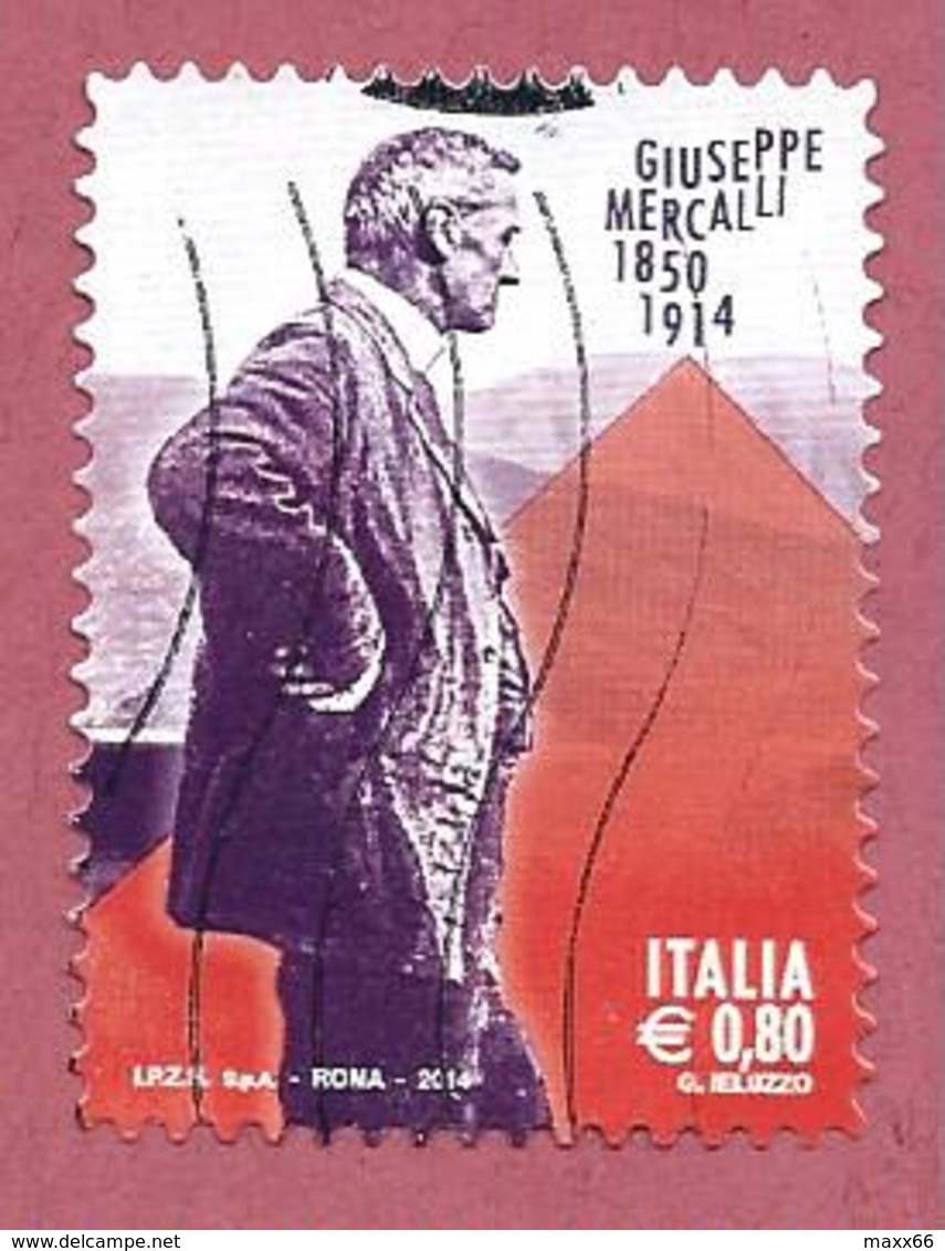 ITALIA REPUBBLICA USATO - 2014 - Centenario Della Morte Di Giuseppe Mercalli - € 0,80 - S. 3543 - 2011-20: Usati