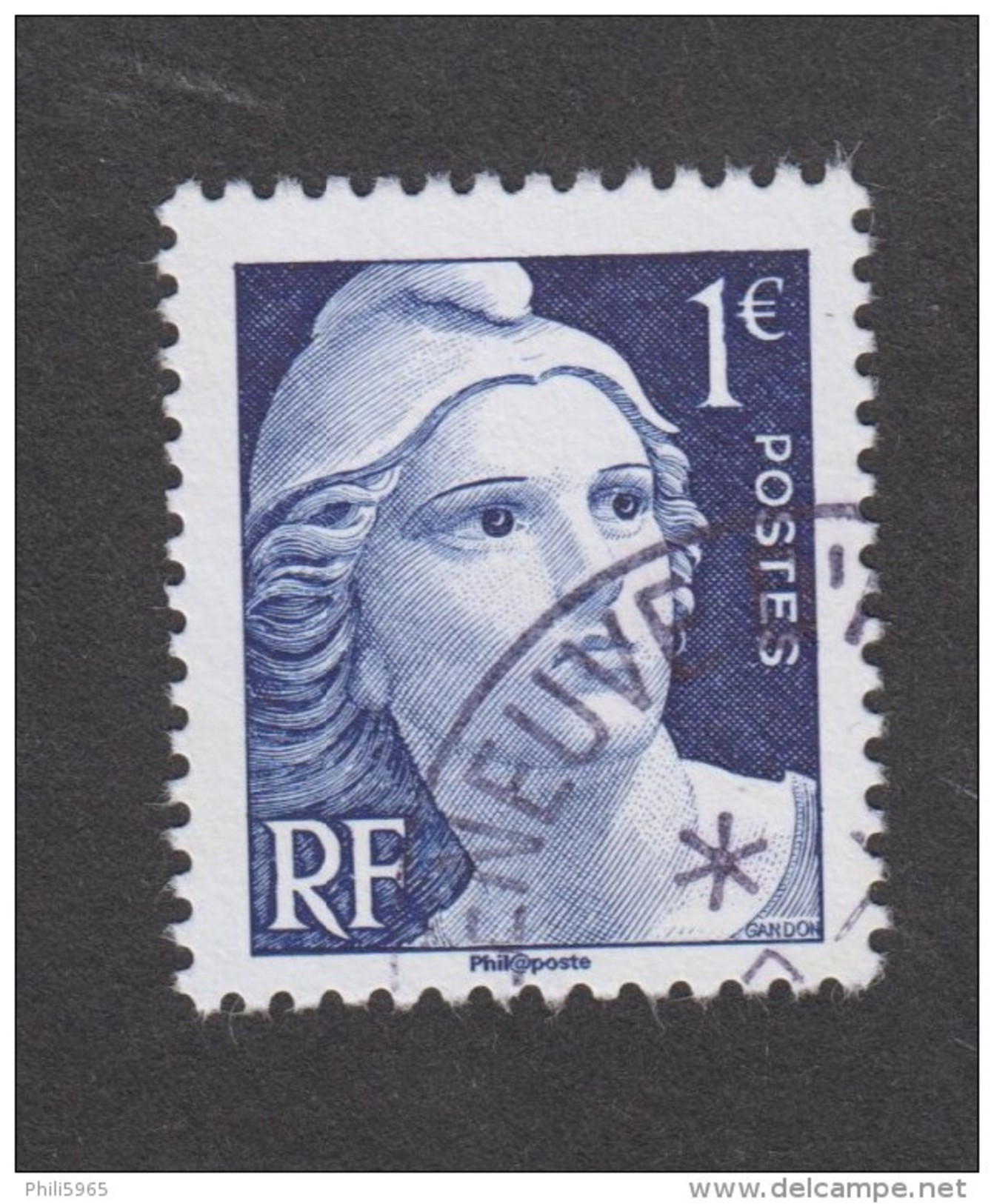 Salon Philatélique D'automne 2015 - Timbre Gandon Oblitéré Venant Du Bloc - TB - Used Stamps