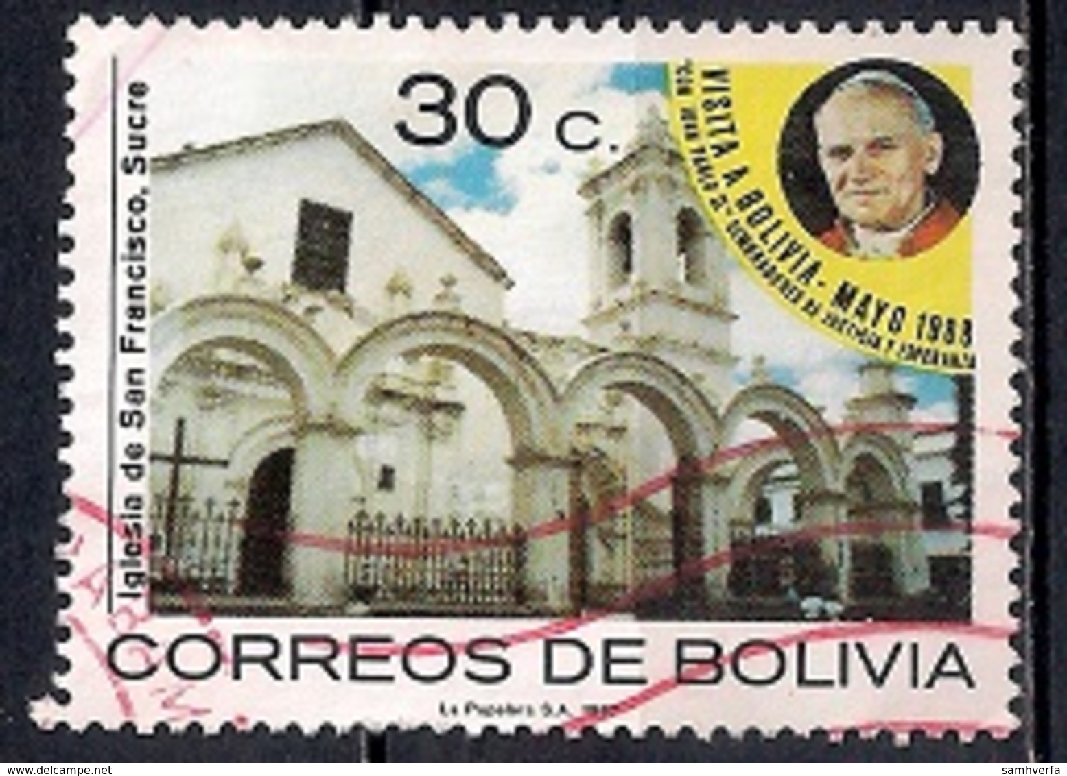 Bolivia 1988 - Visit Of Pope John Paul II - Bolivia