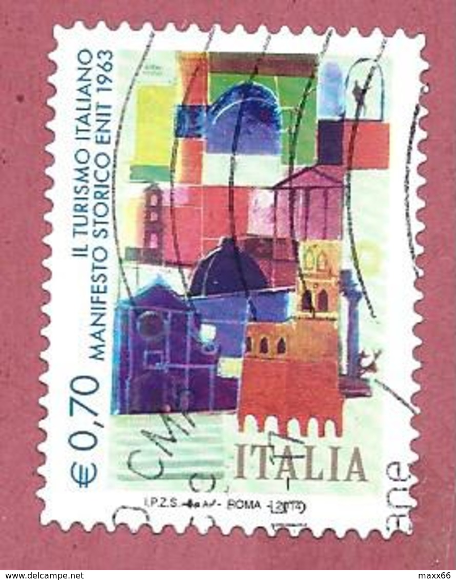 ITALIA REPUBBLICA USATO - 2014 - TURISMO TURISTICA - Manifesto ENIT - € 0,70 - S. 3501 - 2011-20: Usati