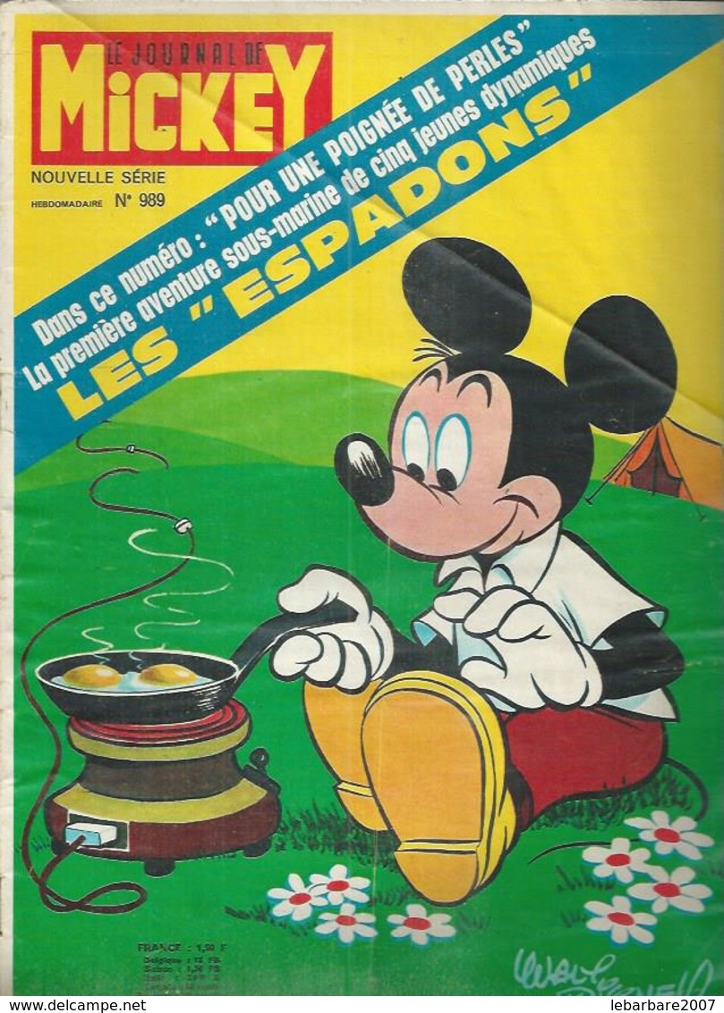 LE JOURNAL DE MICKEY  N° 989  -  Déssin: WALT DISNEY   -    1971 - Journal De Mickey