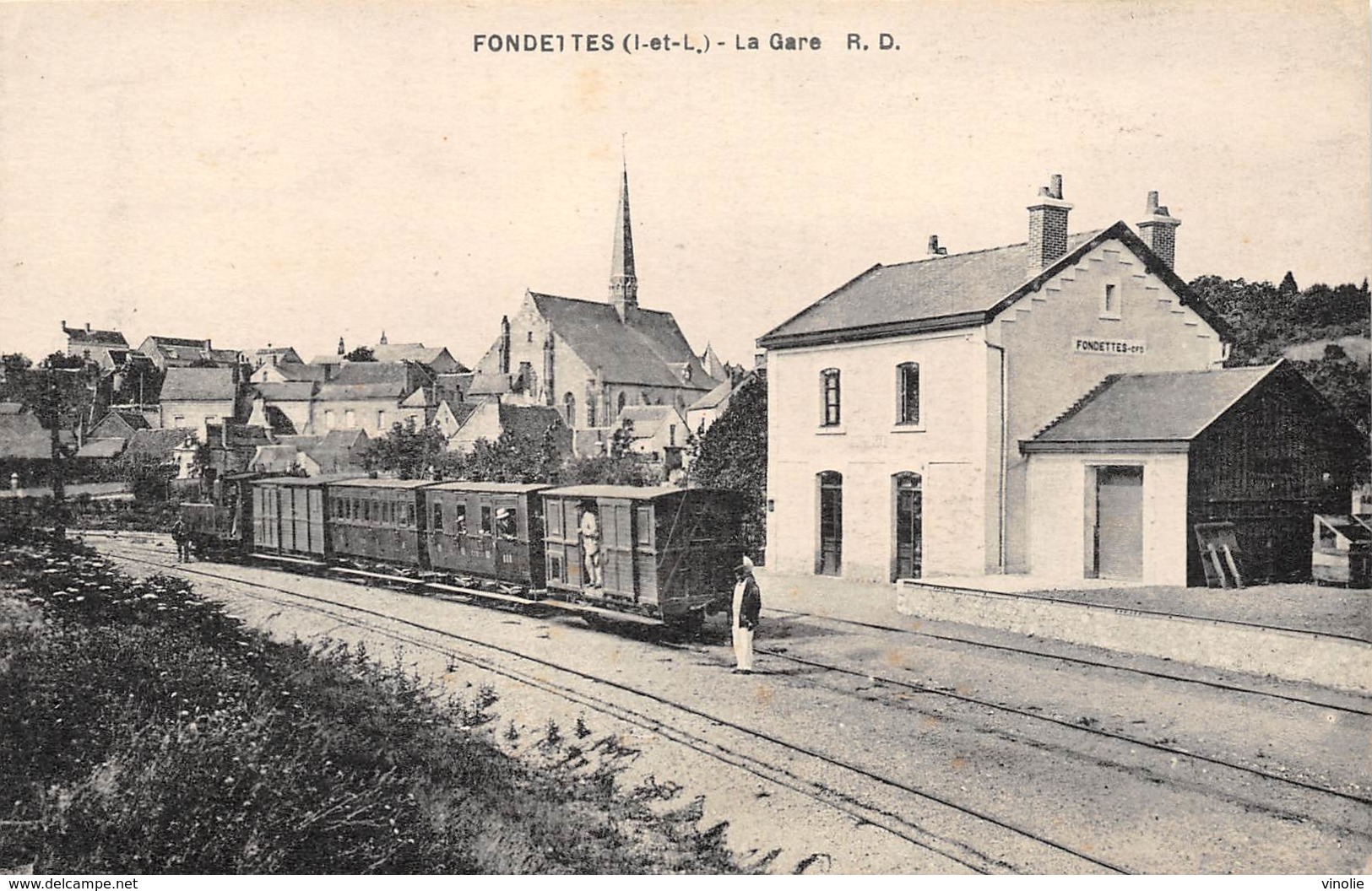 D-18-3998 : FONDETTES. LA GARE DU CHEMIN DE FER - Fondettes