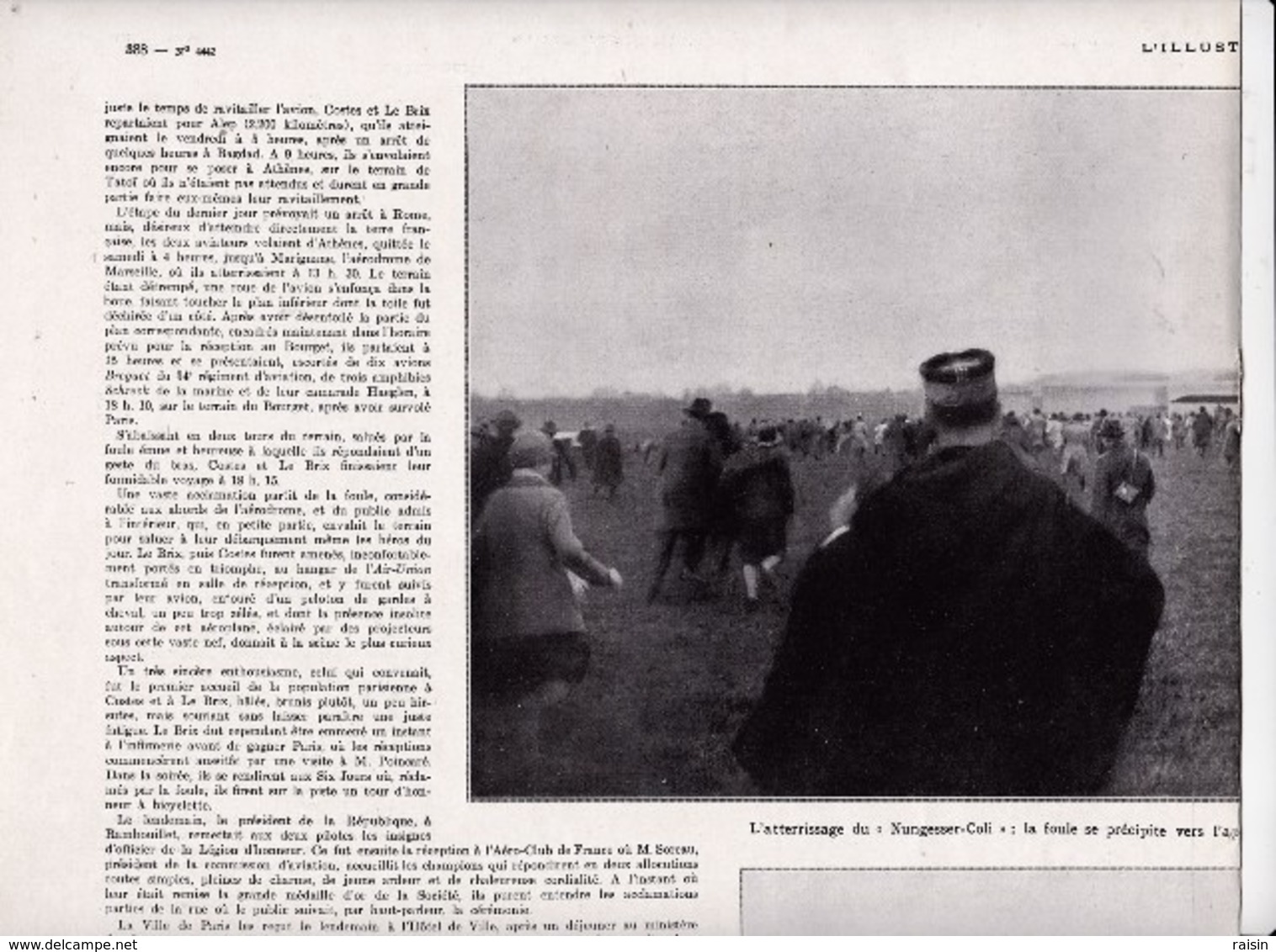 1928 Retour De Costes Et Le Brix à Bord Du "Nongesser-Coli" - Odyssée Du Bremen Koehl Baron Von Hünefeld Fitzmaurice TBE - Non Classés