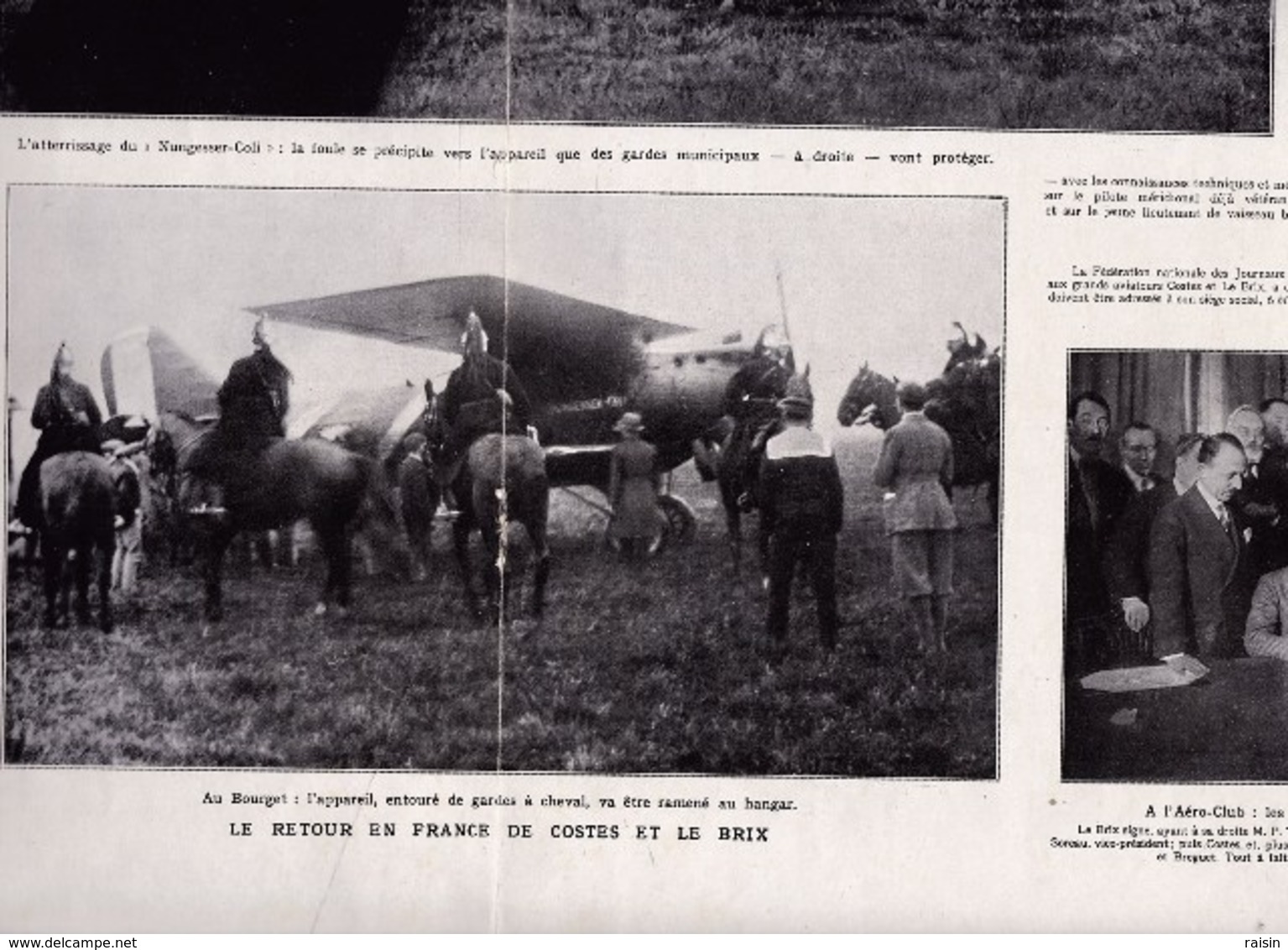 1928 Retour de Costes et Le Brix à bord du "Nongesser-Coli" - Odyssée du Bremen Koehl baron von Hünefeld Fitzmaurice TBE