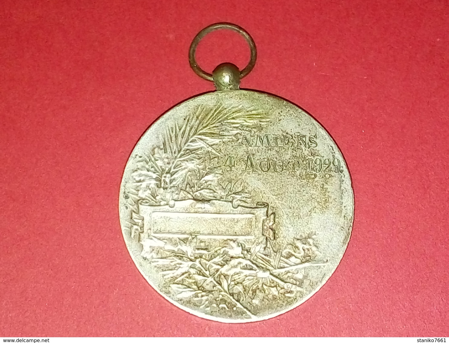 SUPERBE MÉDAILLE EN BRONZE Argentée Concours De Tir AMIEN 1929 Graveur ALP Desaide Voir Photos Dia.42 Mm 33.68 Gr - Autres & Non Classés