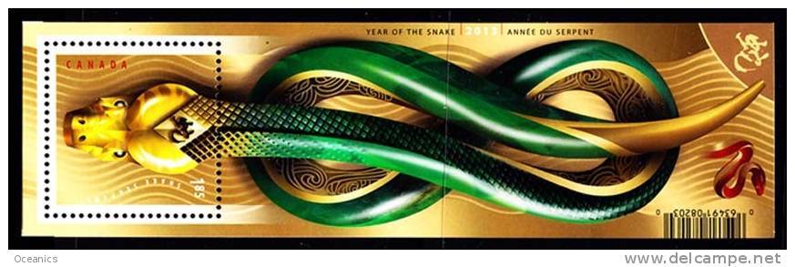 Canada (Scott No.2600 - Année Du Serpent / Year Of The Snake) (**) FS / SS - Blocs-feuillets