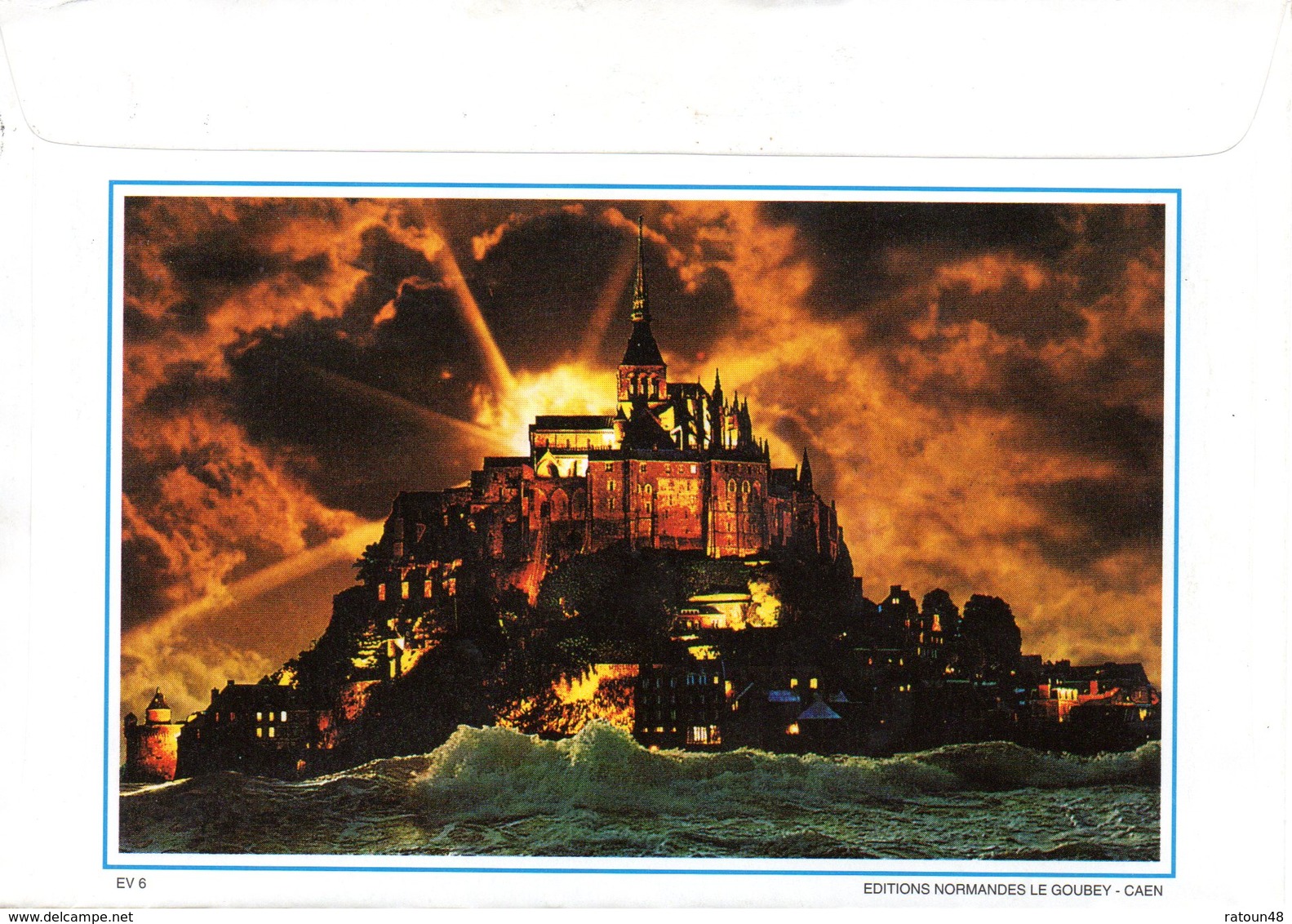 Enveloppe Illustrée - Affranchie TP Courant  Flamme Mont Saint Michel  (50) - Autres & Non Classés