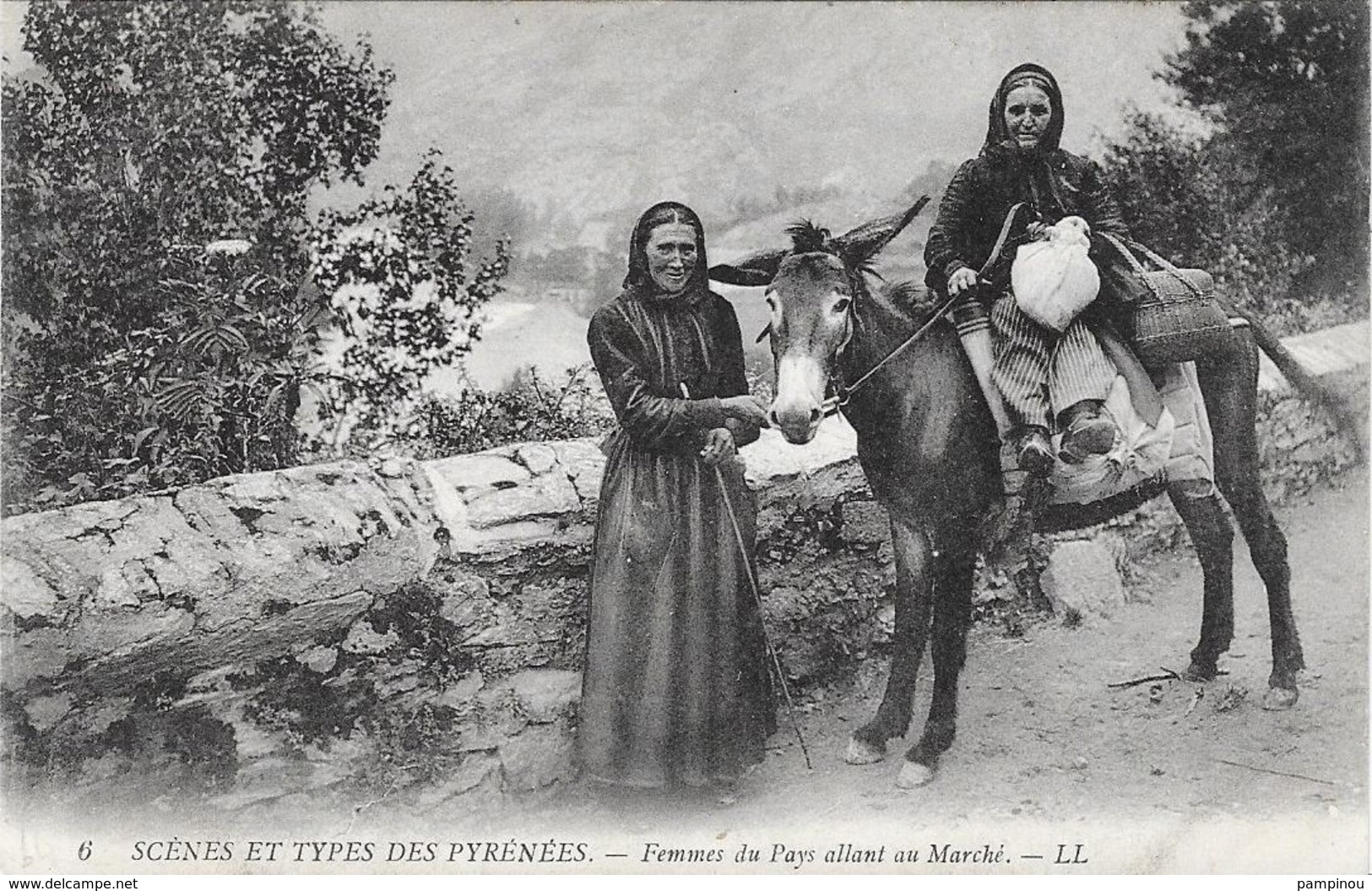 64 Femmes Du Pays Basque Allant Au Marché - Ane - Autres & Non Classés