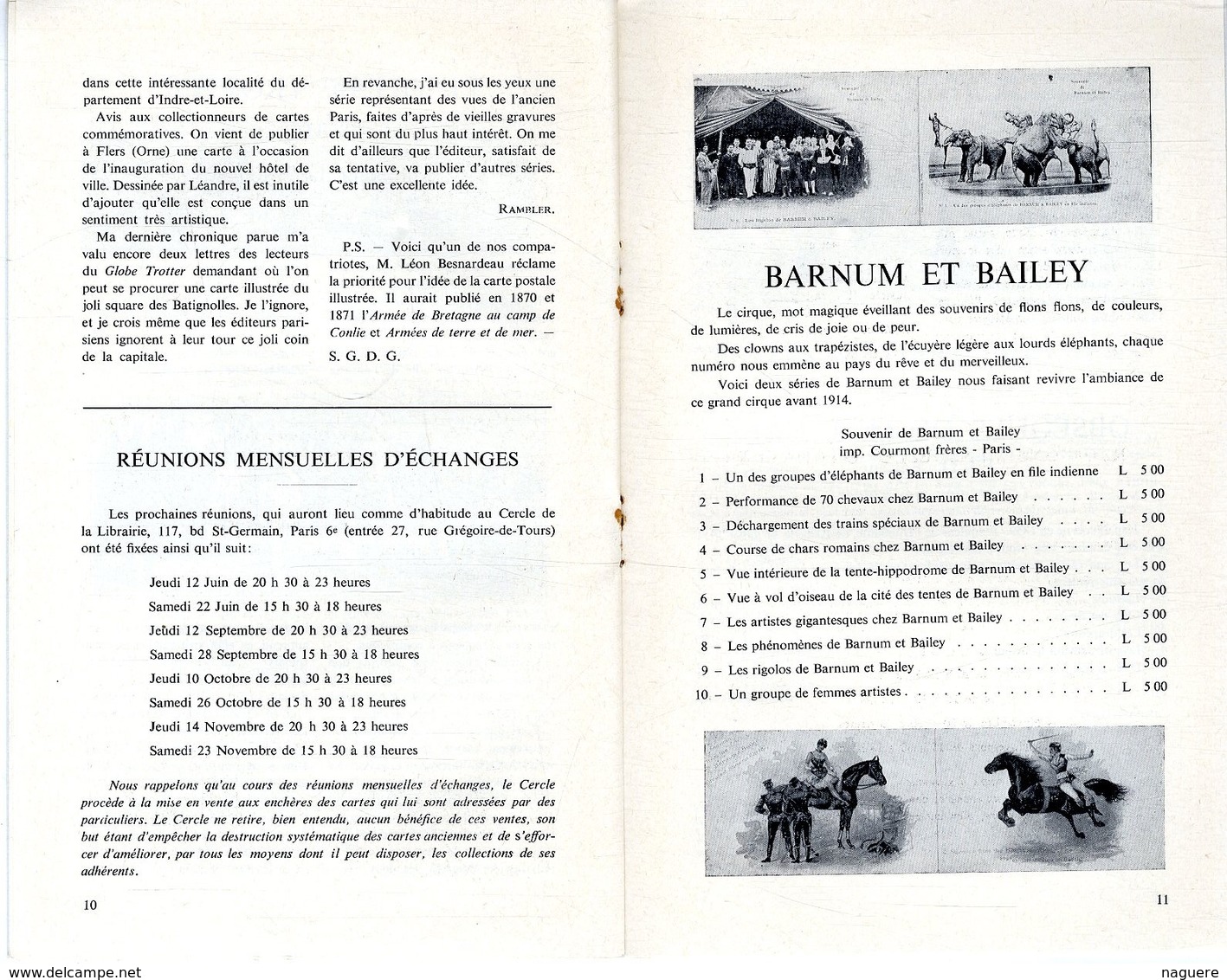 LE CARTOPHILE  JUIN 1968  N° 9   -  20 PAGES  SPORT DE LA MONTAGNE JEANNE D ARC A COMPIEGNE DIEPPE  BARNUM   Etc . - French