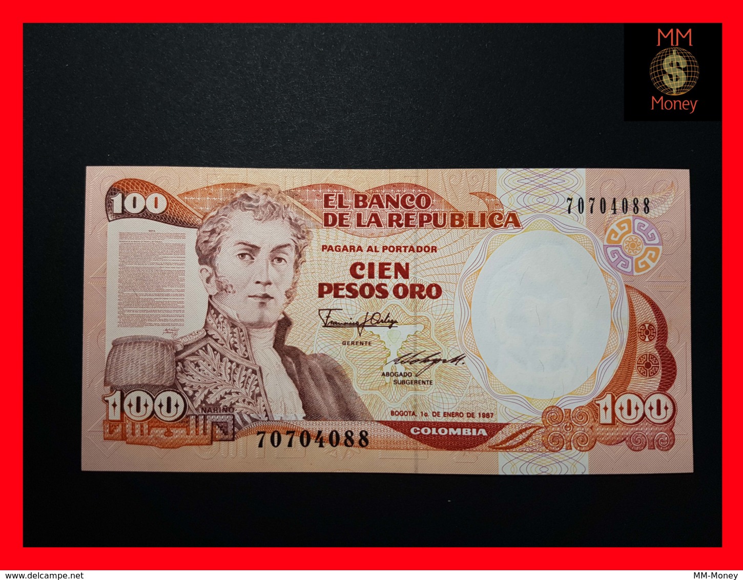 COLOMBIA 100 Pesos Oro 1.1.1987  P. 426 C  UNC - Colombia