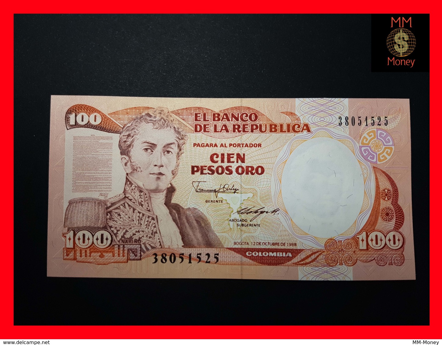 COLOMBIA 100 Pesos Oro 12.10.1988  P. 426 C UNC - Colombia