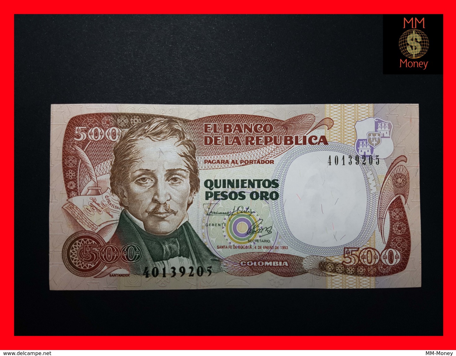 COLOMBIA 500 Pesos Oro 4.1.1993  P. 431 A  UNC - Colombie
