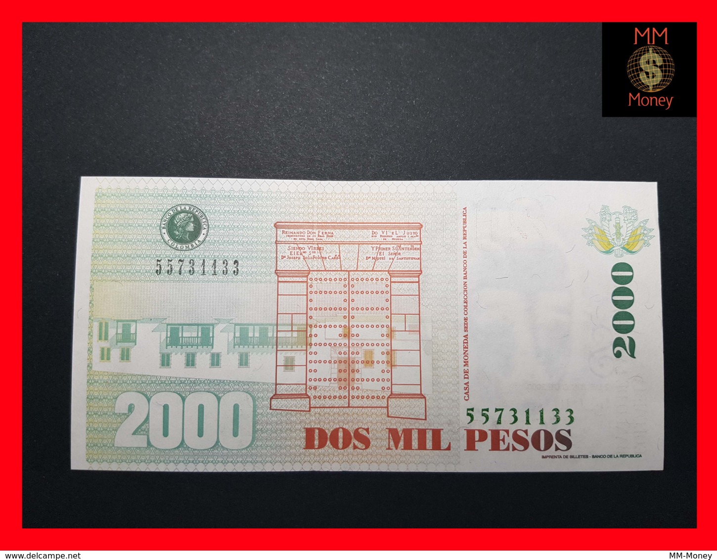 COLOMBIA 2.000 2000 Pesos 2.6.2003 P. 451  UNC - Colombia