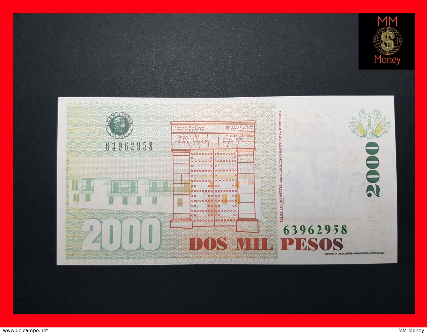 COLOMBIA 2.000 2000 Pesos 19.2.2004 P. 451  UNC - Colombie