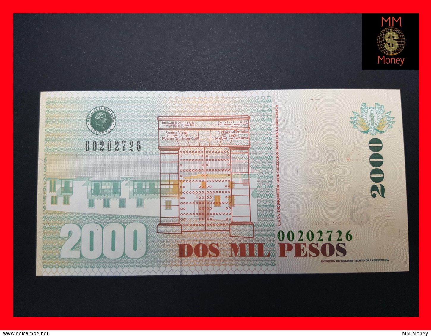 COLOMBIA 2.000 2000 Pesos  7.3.2005 P. 457 UNC - Colombia