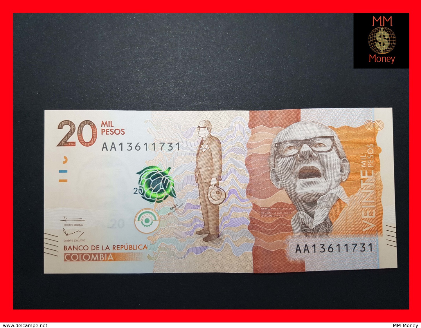 COLOMBIA 20.000 20000 Pesos  19.8.2015 P. 461 UNC - Colombia