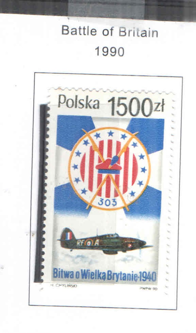 Polonia 1990 Battaglia Gran Bretagna Scott.3002+See Scan On Scott.Page; - Used Stamps