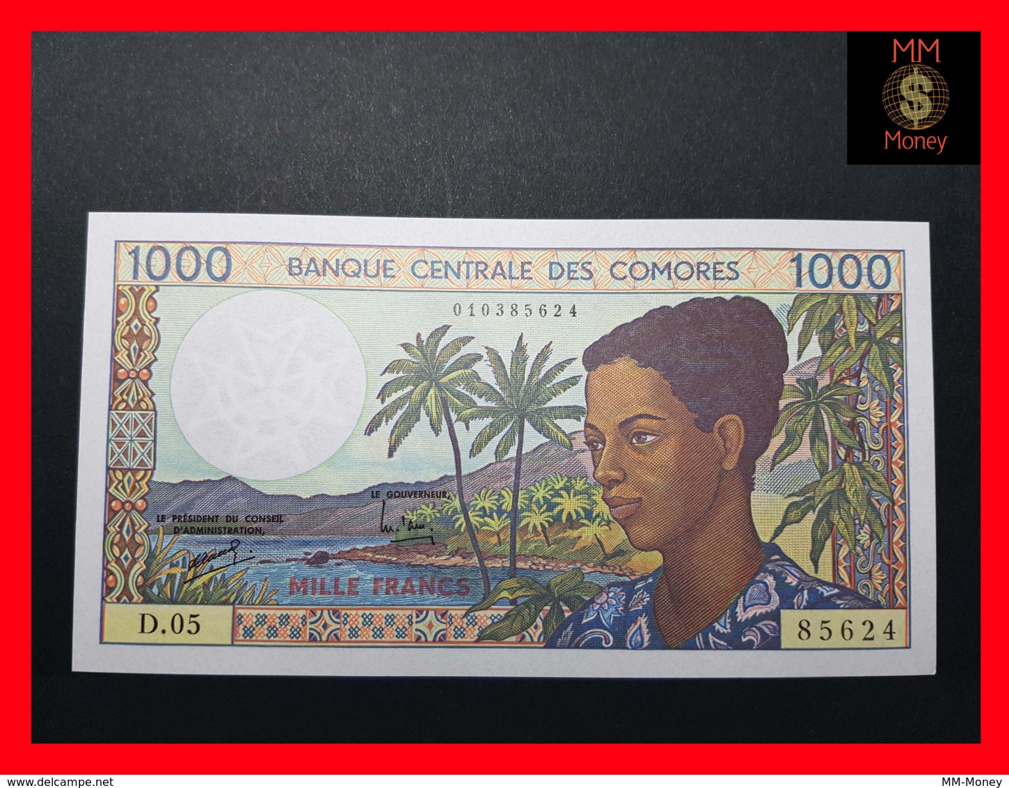 COMOROS 1.000 1000 Francs 1994  P. 11  Sig. 8  UNC - Comoros