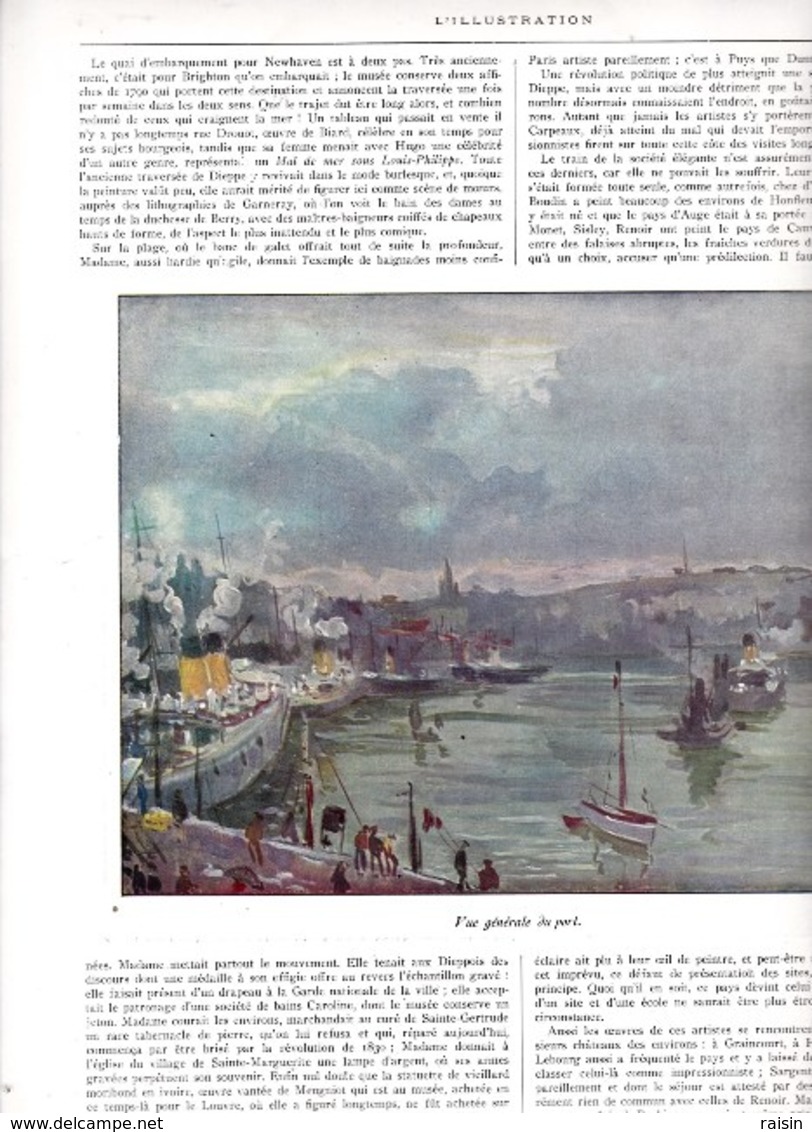 1929 Illustrations de J.Mathey DIEPPE et son histoire Eglise St Jacques, Château,Port vue générale,Texte L. Dimier TBEB