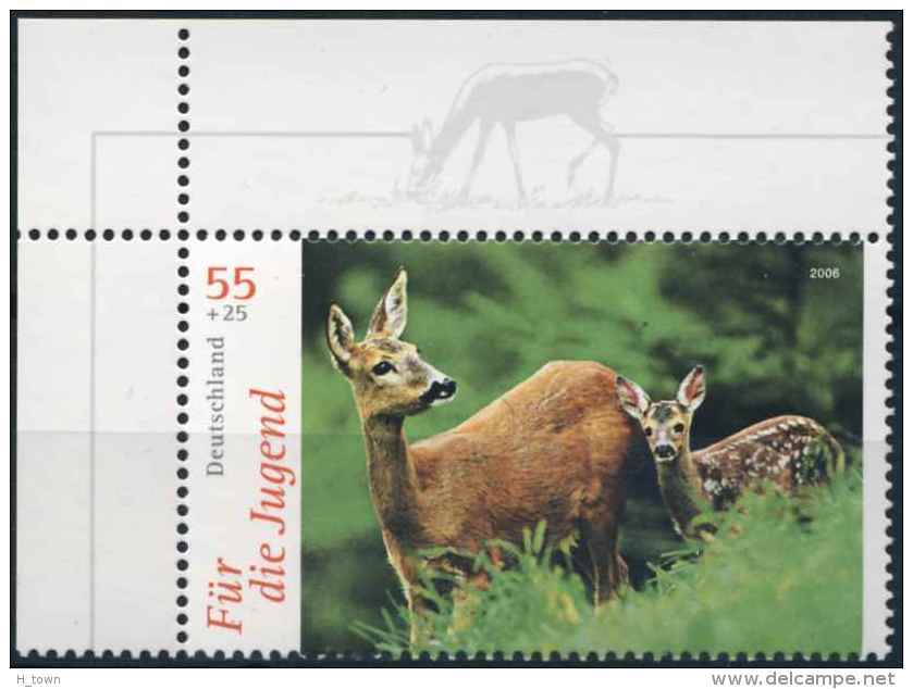 7218  Chevreuil: Timbre D'Allemagne Avec Bordure Intéressante -  Roe Deer Stamp With Nice Margin! - Gibier