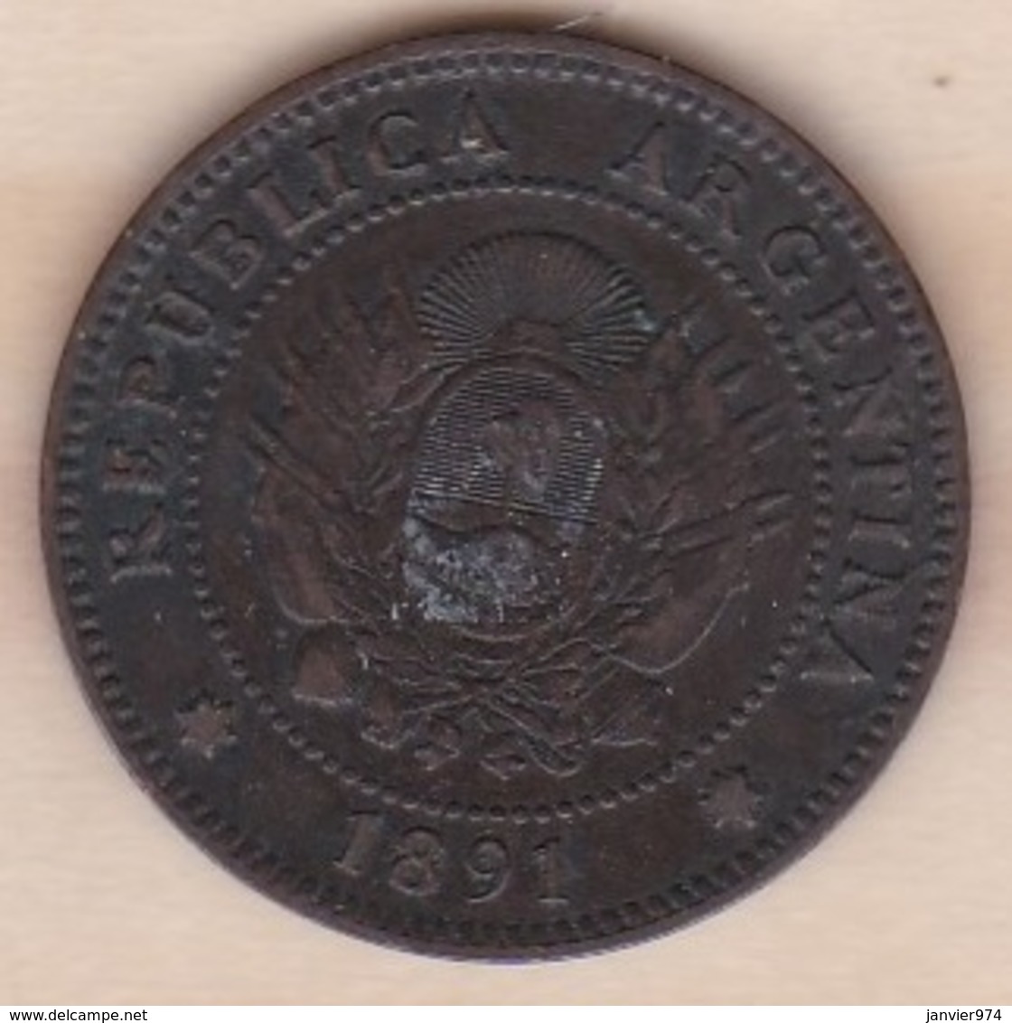 ARGENTINE / TUCUMAN. UN CENTAVO 1891. BRONZE - Argentine