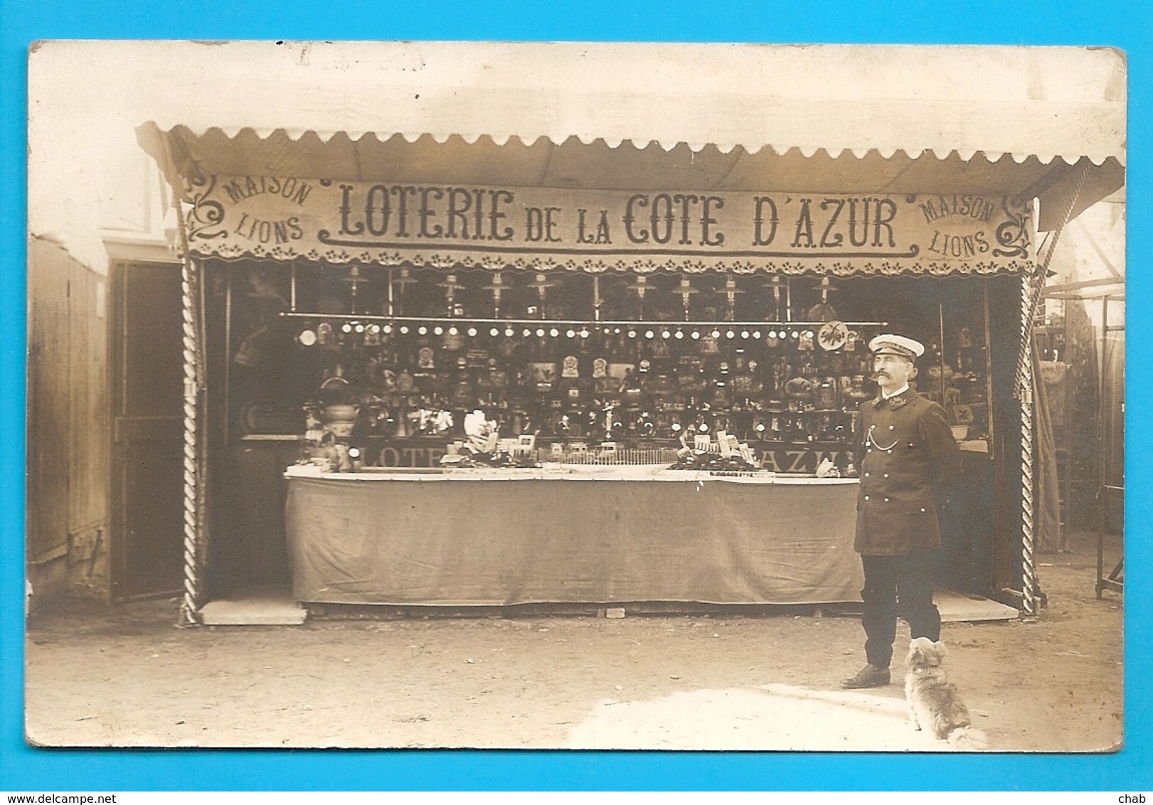 BELLE  C.P.A PHOTO - LOTERIE De La COTE D'AZUR - MAISON LIONS -  Fête Foraine - Métier - Kermesse - Fêtes - Carte Photo - Autres & Non Classés